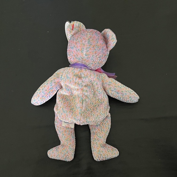 2001 Signature Bear - Ty Pastel Speckled Stuffed Bear - NWT - Picture 2 of 4